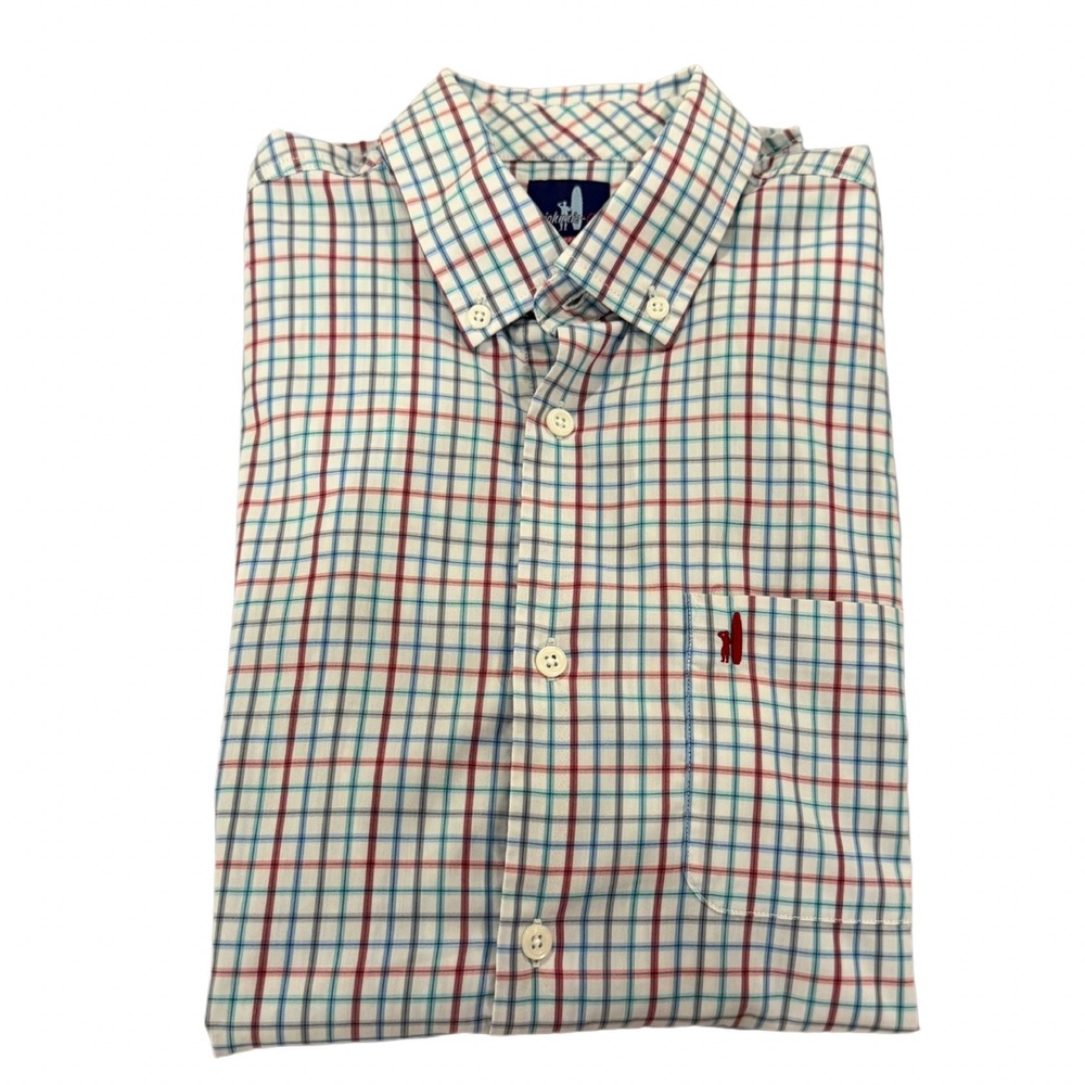 Johnnie-O Prep-Formance Youth Boy Long Sleeve Button Down Multi Check 16 Preppy